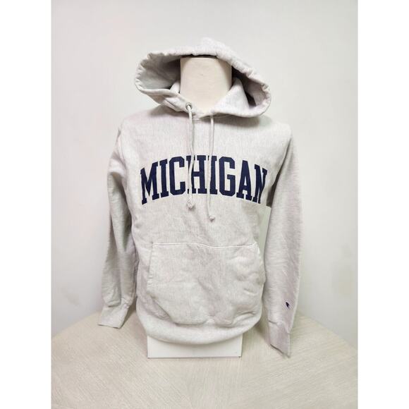 Vtg Champion Reverse Weave University of Michigan Wolverines Hoodie Adult Small - Picture 2 of 9